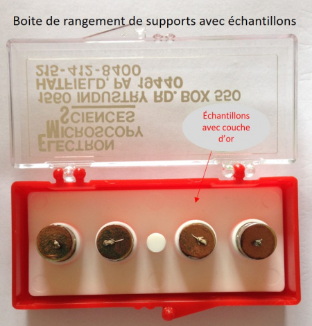 Boite supports échantillons